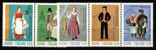 Finnland 710-714 postfrisch Kultur Trachten #IR358