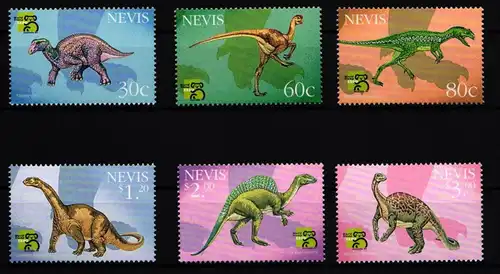 Nevis 1331-1336 postfrisch Dinosaurier #II977