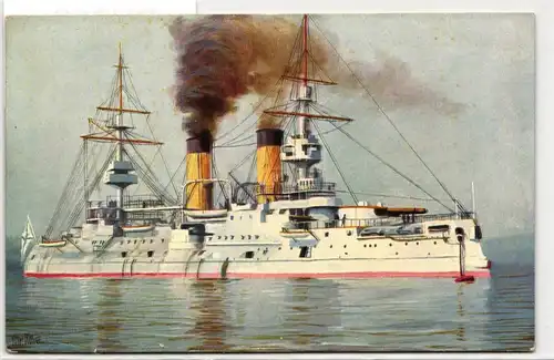 AK Deutschland Russisches Linienschiff "Zessarewitsch", 1901 #PN232