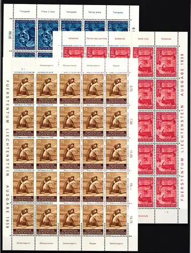 Liechtenstein 395-397 postfrisch Zusammendruckbögen / Handwerk #II658