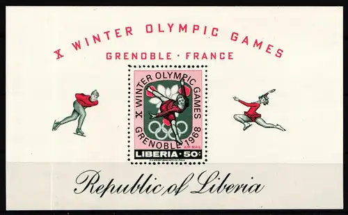 Liberia Block 42 A postfrisch Olympische Spiele #IR604