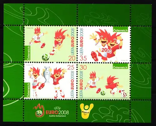 Österreich Block 38 postfrisch Fußball Euro 2008 #IW906