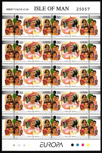 Großbritannien Isle of Man 675 postfrisch als Kleinbogen #IP790