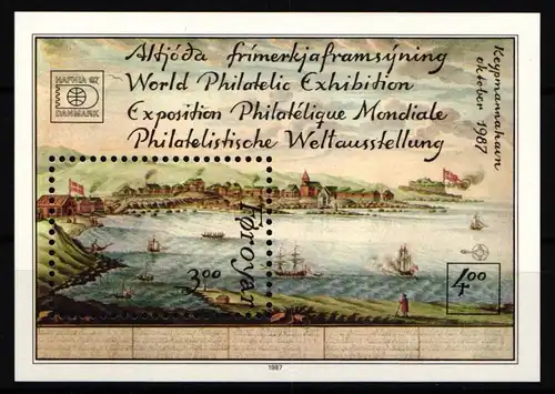 Färöer Block 3 postfrisch Briefmarkenausstellung #IL852