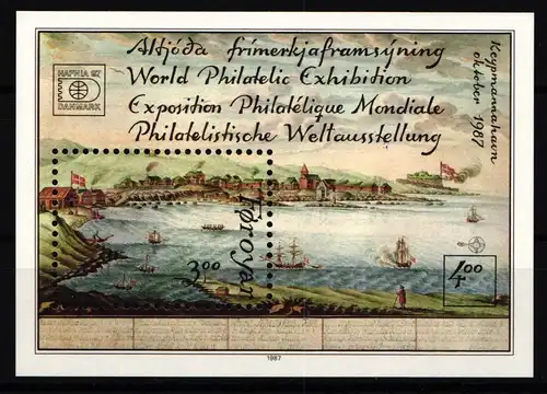 Färöer Block 3 postfrisch Briefmarkenausstellung #IL851