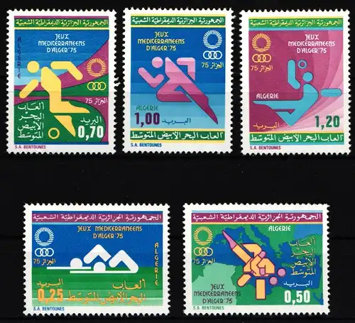 Algerien 656-660 gestempelt Mittelmeersportspiele #IL905