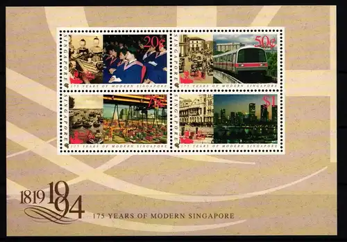 Singapur Block 32 postfrisch Briefmarkenausstellung SINGPEX ´94 #II952