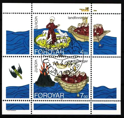 Färöer Block 7 gestempelt Entdeckungen #IL879