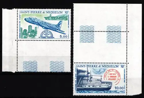 St. Pierre et Miquelon 548-549 postfrisch Flugzeuge #IR513
