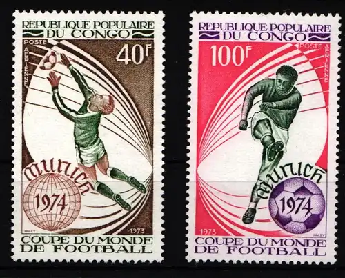Kongo 405-406 postfrisch Fußball WM 1974 #IR529