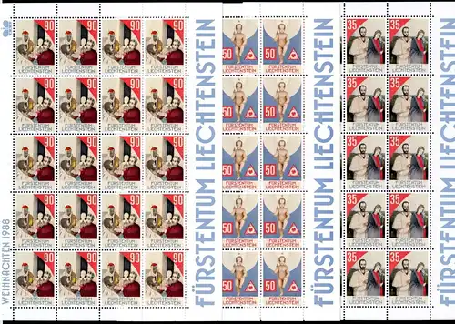 Liechtenstein 954-956 postfrisch als Kleinbögen #IG951