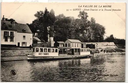 AK Givet La Vallée de la Meuse - Touriste et la Douane francaise #PN270