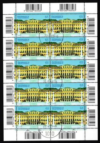 Österreich 2796 gestempelt Kleinbogen #IR970