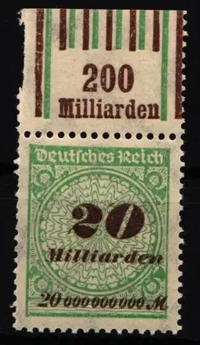 Deutsches Reich 329 A W OR postfrisch 1/4/1 - 1/5/1 #IR487