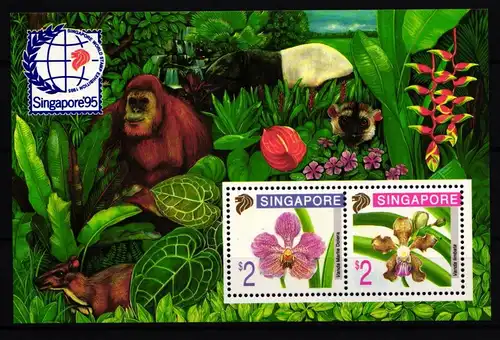 Singapur Block 33 postfrisch Briefmarkenausstellung SINGAPORE ’95 #II901