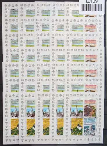 Schweiz Lot Block 25 gestempelt 70 Stück mit ca. 420,- Euro Katalogwert #IZ109
