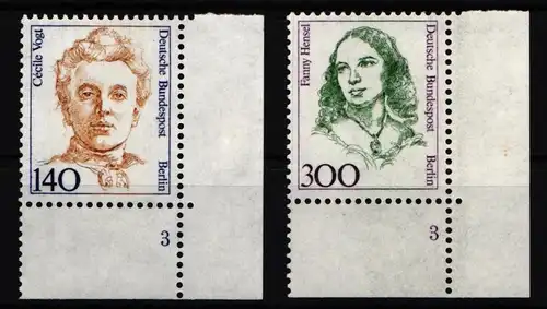 Berlin 848-849 postfrisch mit Formnummer, Falz am Seitenrand #IW832