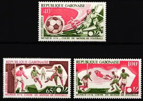 Gabun 540-542 postfrisch Fußball WM 1974 #IR574