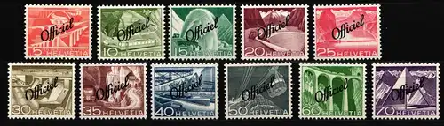 Schweiz Dienstmarken für die Bundesbehörde 64-74 postfrisch #JB105