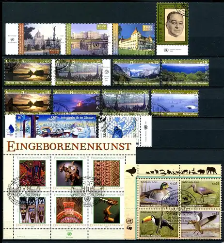UNO Wien Jahrgang 2003 gestempelt mit Ersttagsstempel #IG930