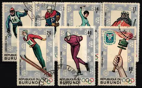 Burundi 386-392 gestempelt Olympische Winterspiele #IL902
