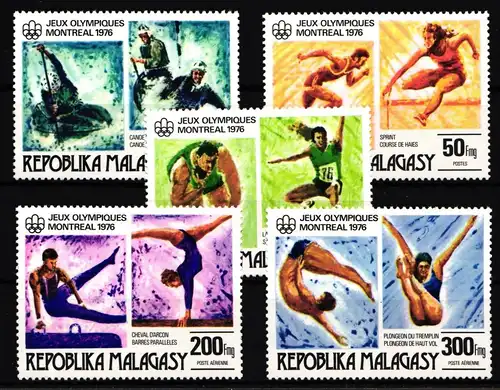 Madagaskar 775-779 postfrisch Olympische Spiele #IR626