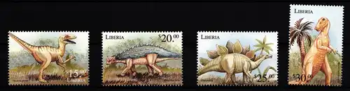 Liberia 2567-2570 postfrisch Dinosaurier #JA077