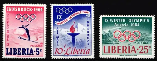 Liberia 612-614 postfrisch Olympische Winterspiele #IR517
