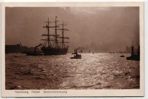 AK Hamburg Hafen - Abendstimmung #PN243