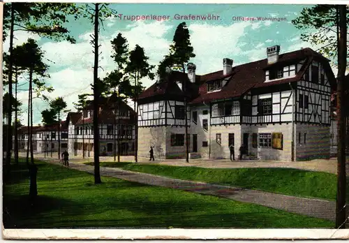 AK Grafenwöhr Truppenlager - Offiziers Wohnungen 1914 #PM916