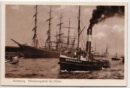 AK Hamburg Stimmungsbild im Hafen #PN245
