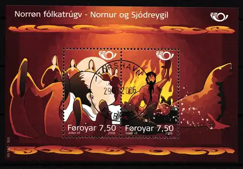 Färöer Block 19 postfrisch Mythen #IL880