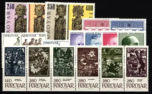 Färöer 93-111 postfrisch Jahrgang 1984 #IL890