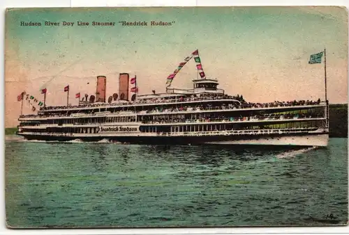 AK Hudson River Day Line Steamer "Hendrick Hudson" 1942 #PN301