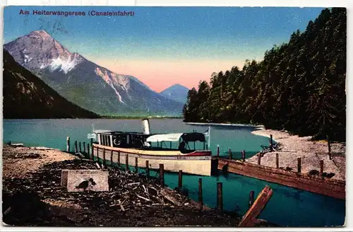 AK Heiterwanger See mit Kanaleinfahrt 1919 #PN348