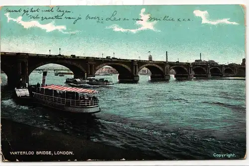 AK London Waterloo Bridge 1906 #PN317