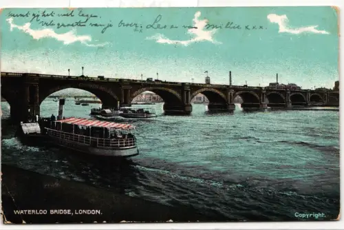 AK London Waterloo Bridge 1906 #PN317