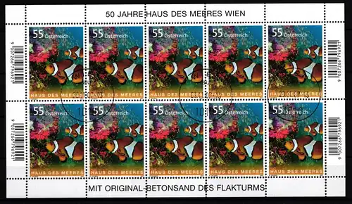 Österreich 2694 gestempelt Kleinbogen #IR962