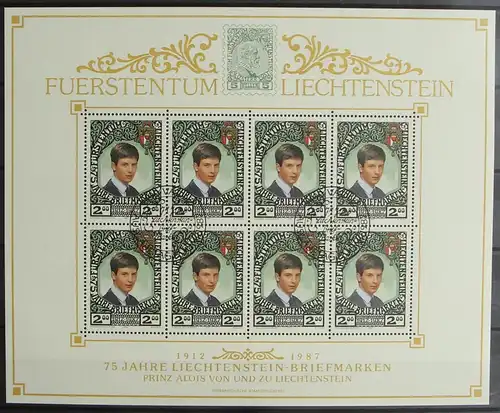 Liechtenstein 921 gestempelt als Kleinbogen, Ersttagssonderstempel #IG995