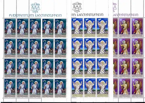 Liechtenstein 910-912 postfrisch als Kleinbögen, Weihnachten #IG968