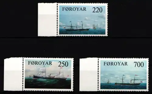 Färöer 79-81 postfrisch Schiffe #IL850