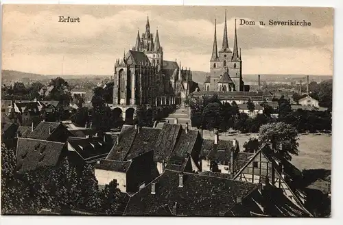 AK Erfurt Dom u. Severikirche 1916 #PM814
