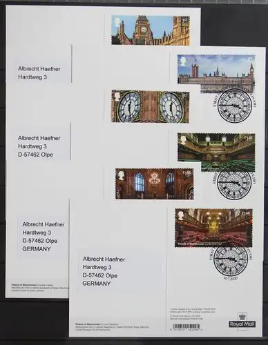 Großbritannien 4627-4632 gestempelt als Maximumkarten #IZ133