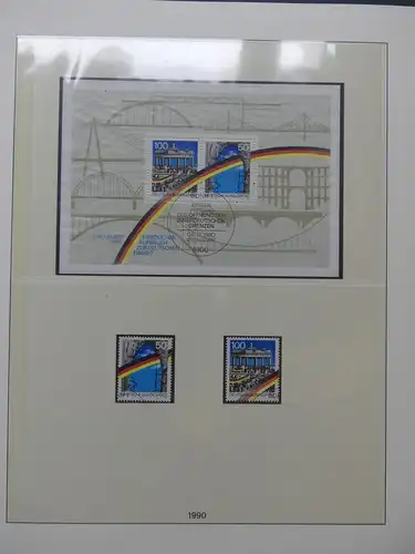 BRD Bund Sammlung ab 1981 meist gstempelt im Lindner T falzlos Vordruck #LX523