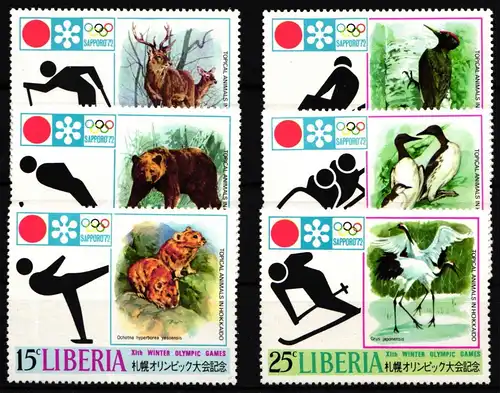 Liberia 810-815 postfrisch Olympische Spiele #IR612