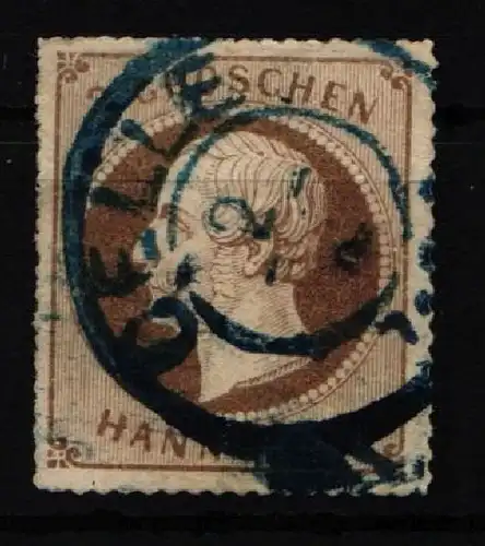 Hannover 25 y gestempelt guter Durchstich #IZ300