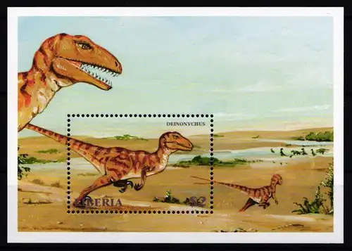 Liberia Block 207 postfrisch Dinosaurier #JA205