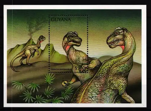 Guyana Block 560 postfrisch Dinosaurier #II984