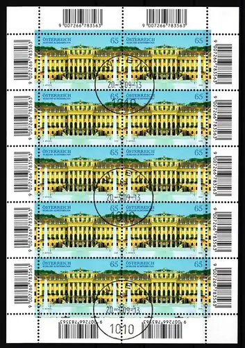 Österreich 2796 gestempelt Kleinbogen #IR971