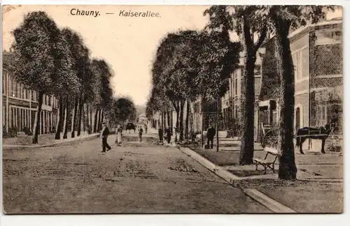 AK Chauny Kaiserallee Feldpost 1916 #PM834